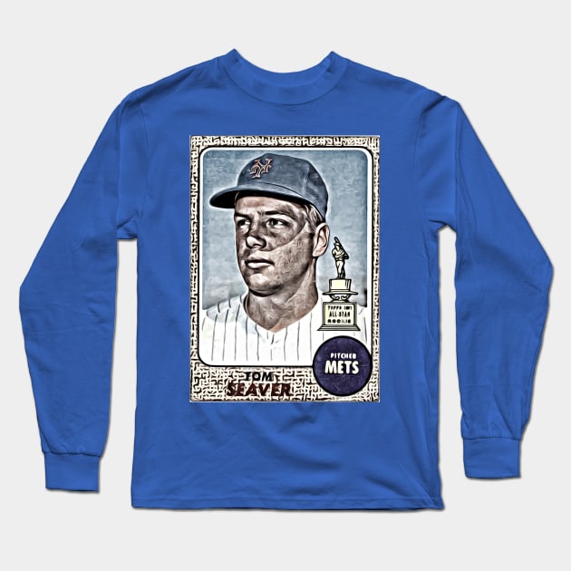 Tom Seaver: 1968 Flashback Champs Long Sleeve T-Shirt by flashbackchamps